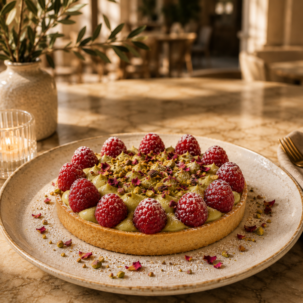 Pistachio Raspberry Tarte